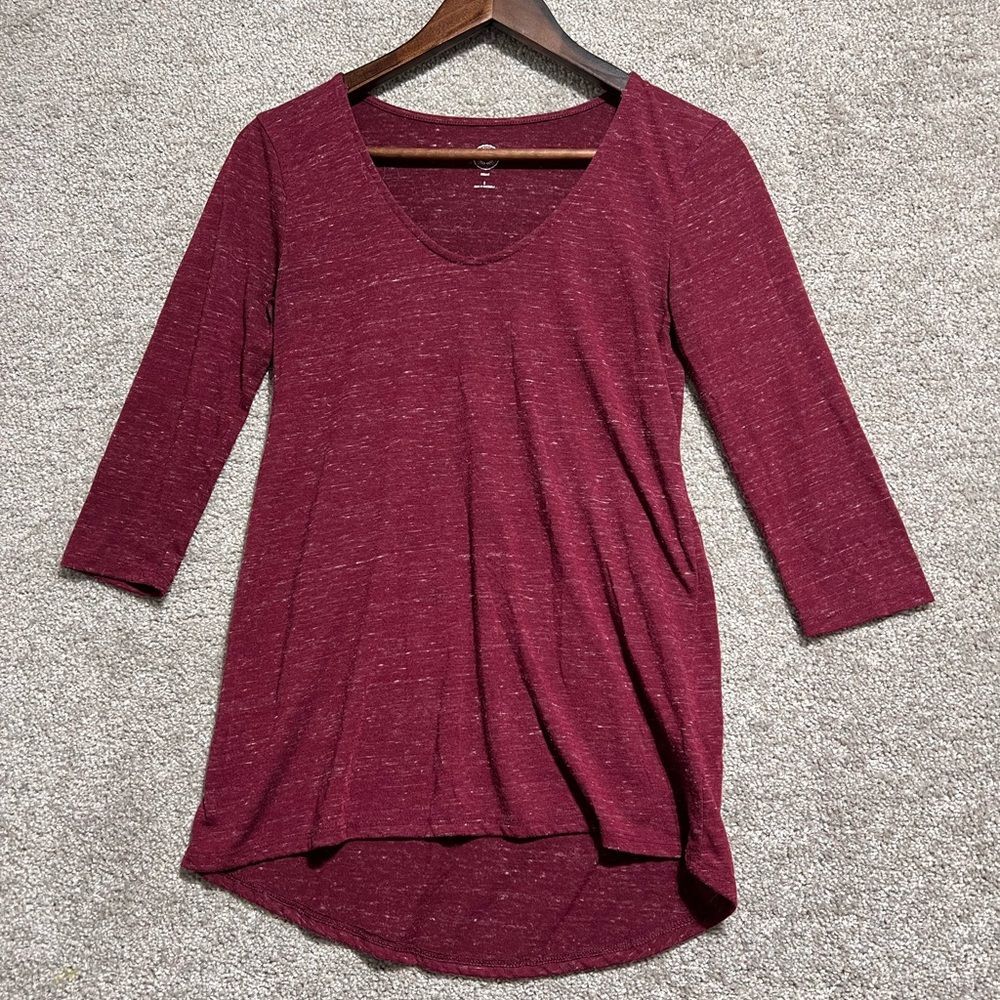 SO Woman’s 3/4 Sleeve High Low Blouse Top Size Small